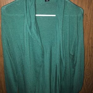 Long green cardigan